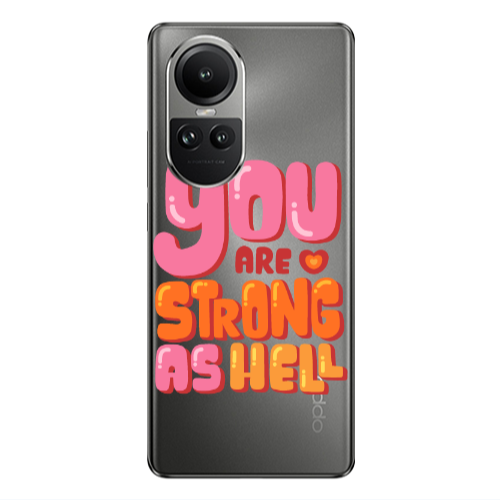 Oppo Reno10 5G You are Love Strong Transparent Silicone TPU Θήκη