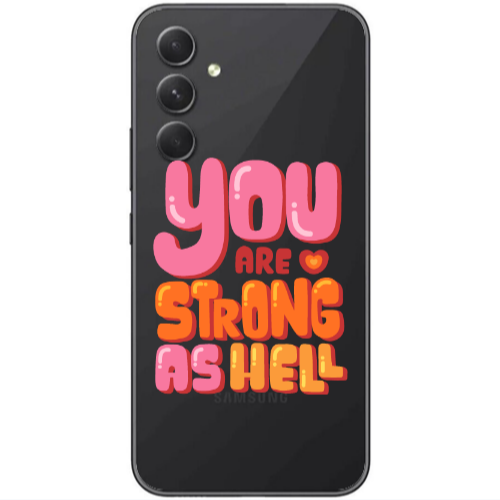 Samsung Galaxy A25 You are Love Strong Transparent Silicone TPU Θήκη