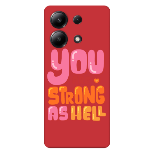 Xiaomi Redmi Note 13 4G You are Love Strong Red Colored Silicone TPU Θήκη