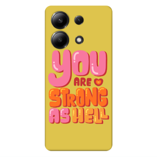 Xiaomi Redmi Note 13 4G You are Love Strong Yellow Colored Silicone TPU Θήκη