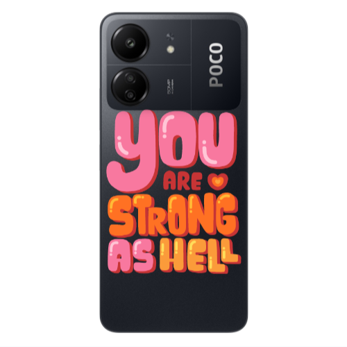 Xiaomi Poco C65 You are Love Strong Transparent Silicone TPU Θήκη