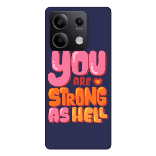 Xiaomi Redmi Note 13Pro 5G You are Love Strong Dark blue Colored Silicone TPU Θήκη