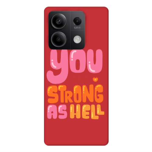 Xiaomi Redmi Note 13Pro 5G You are Love Strong Red Colored Silicone TPU Θήκη