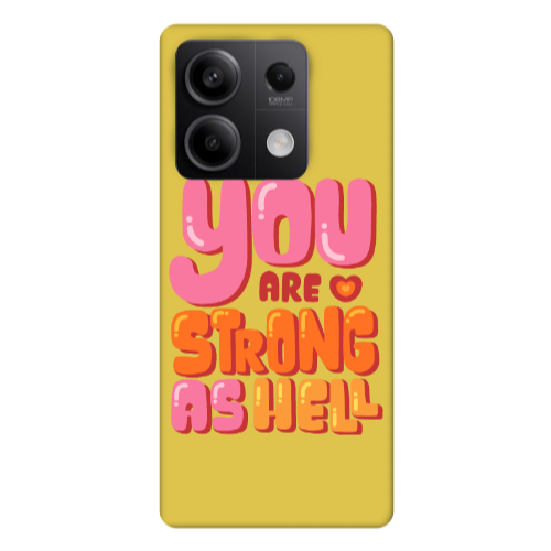 Xiaomi Redmi Note 13Pro 5G You are Love Strong Yellow Colored Silicone TPU Θήκη