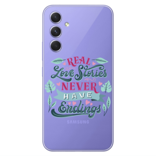 Samsung A56 Love Stories Transparent Silicone TPU Θήκη