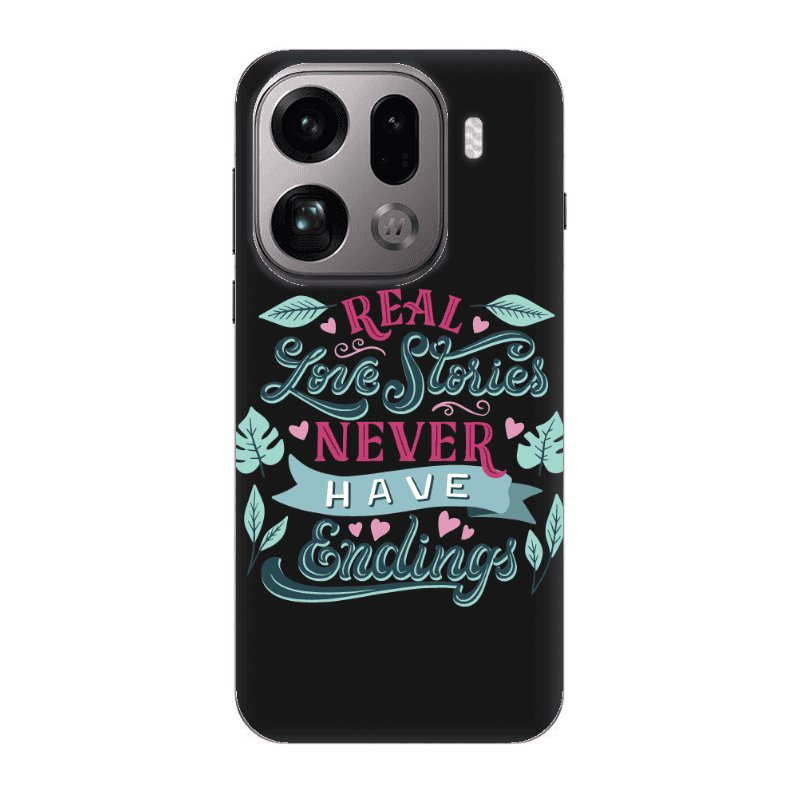 Oppo Find X9 Pro Love Stories Black Colored Silicone TPU Θήκη