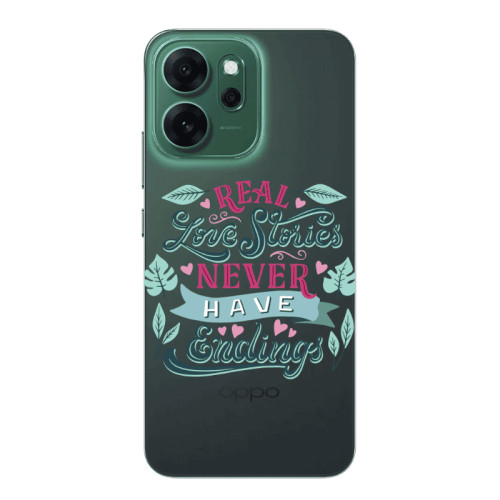 Oppo 14 F Love Stories Transparent Silicone TPU Θήκη