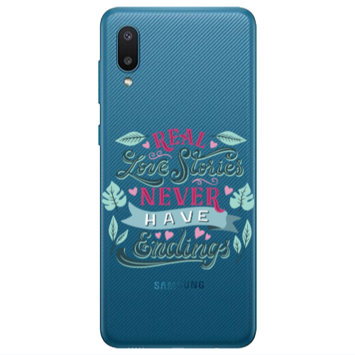 Samsung A02 Love Stories Transparent Silicone TPU Θήκη
