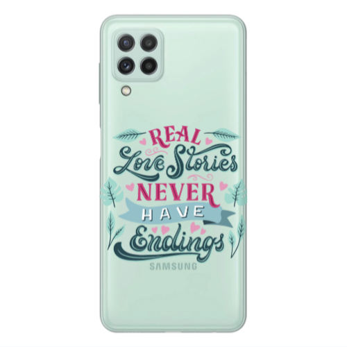 Samsung A22 4G Love Stories Transparent Silicone TPU Θήκη