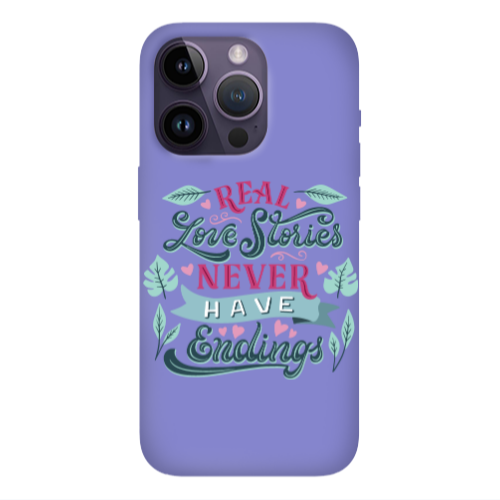Apple iPhone 14 Pro  Love Stories Purple Colored Silicone TPU Θήκη