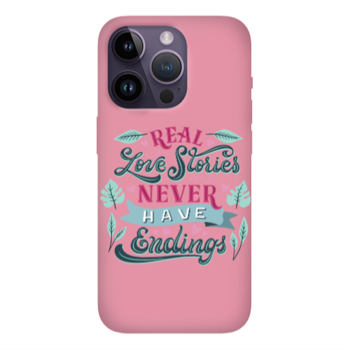 Apple iPhone 14 Pro  Love Stories Pink Colored Silicone TPU Θήκη