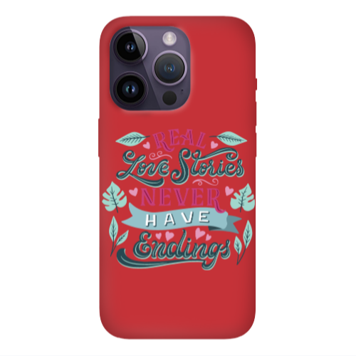 Apple iPhone 14 Pro  Love Stories Red Colored Silicone TPU Θήκη