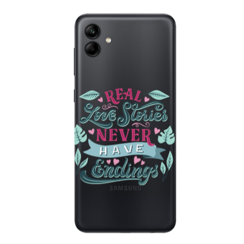Samsung A04 Love Stories Transparent Silicone TPU Θήκη