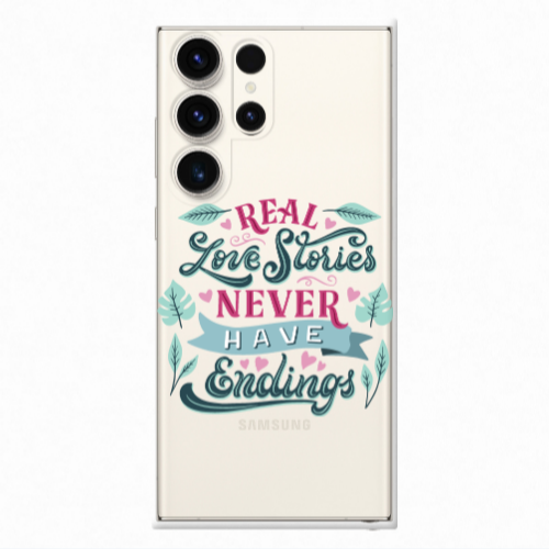 Samsung S23 Ultra Love Stories Transparent Silicone TPU Θήκη