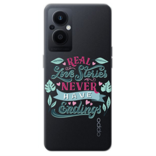 Oppo Reno 7 Lite Love Stories Transparent Silicone TPU Θήκη