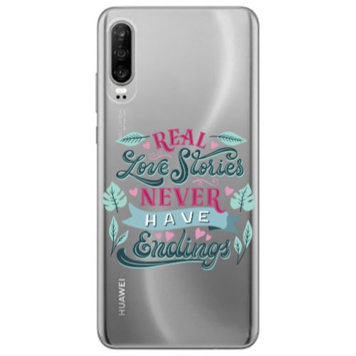 Huawei P30 Love Stories Transparent Silicone TPU Θήκη