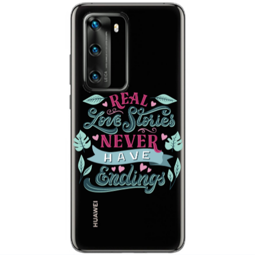 Huawei P40 Love Stories Transparent Silicone TPU Θήκη