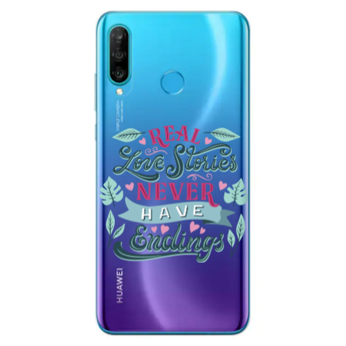 Huawei P30 Lite Love Stories Transparent Silicone TPU Θήκη