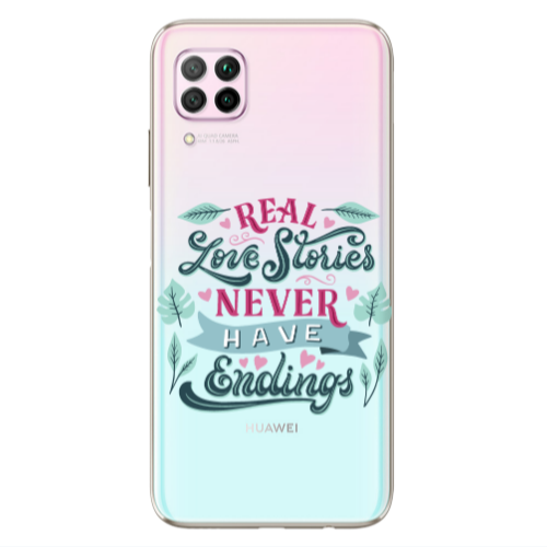 Huawei P40 Lite Love Stories Transparent Silicone TPU Θήκη