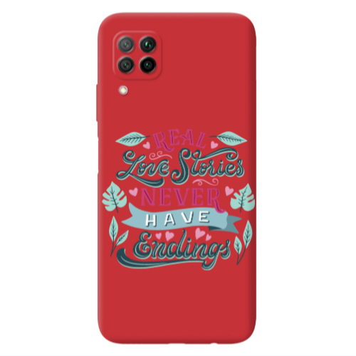 Huawei P40 Lite Love Stories Red Colored Silicone TPU Θήκη