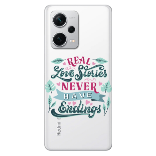 Xiaomi Redmi Note 12 5G Love Stories Transparent Silicone TPU Θήκη