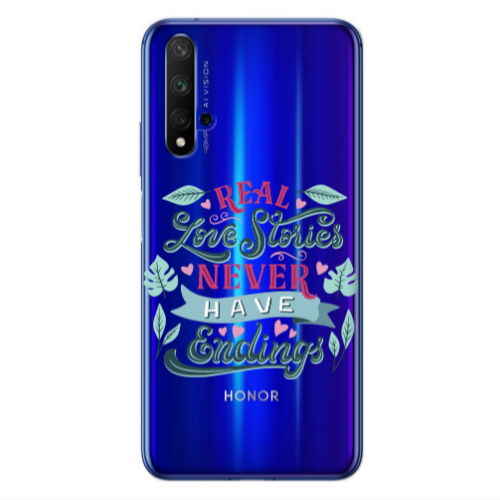 Huawei Nova 5 T Love Stories Transparent Silicone TPU Θήκη