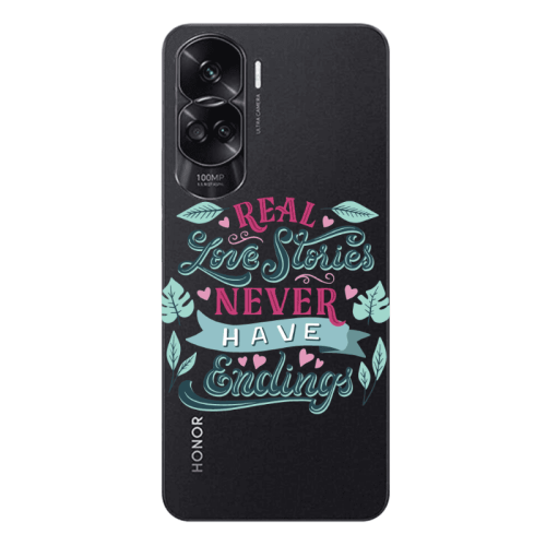 Honor 90 Lite 5G Love Stories Transparent Silicone TPU Θήκη