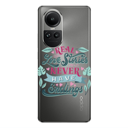 Oppo Reno10 5G Love Stories Transparent Silicone TPU Θήκη