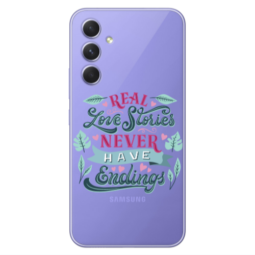 Samsung A55 Love Stories Transparent Silicone TPU Θήκη
