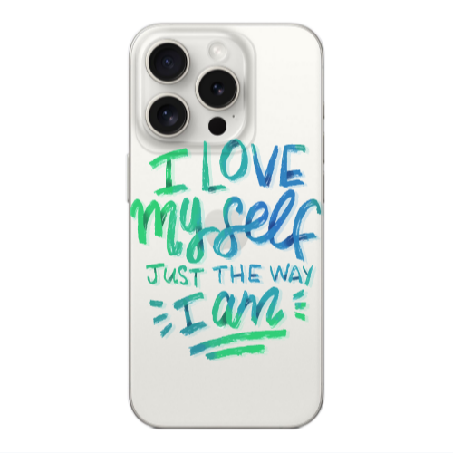 Apple Iphone 16 Pro I Love My self Transparent Silicone TPU Θήκη