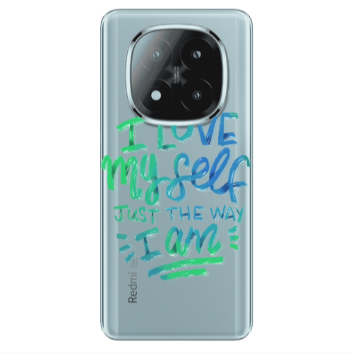 Xiaomi Redmi Note 14 Pro + 5g I Love My self Transparent Silicone TPU Θήκη