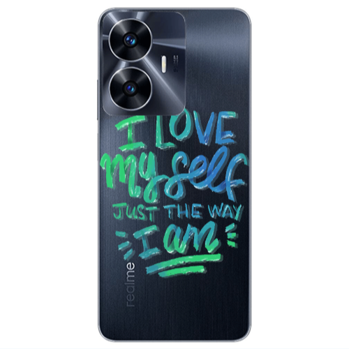 Realme Note 50 I Love My self Transparent Silicone TPU Θήκη