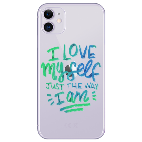 Apple iPhone 11  I Love My self Transparent Silicone TPU Θήκη