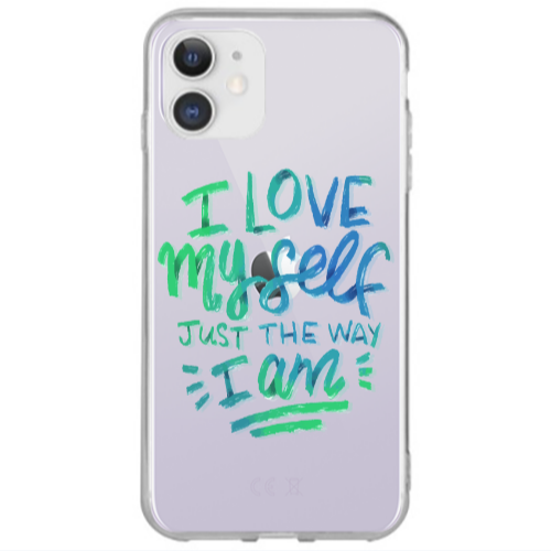 Apple iPhone 12 I Love My self Transparent Silicone TPU Θήκη