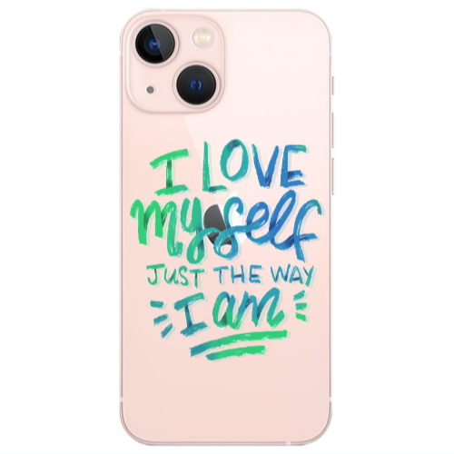 Apple iPhone 13 I Love My self Transparent Silicone TPU Θήκη