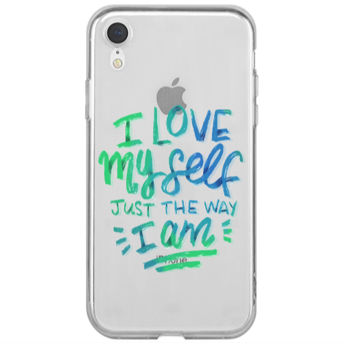 Apple iPhone Xr I Love My self Transparent Silicone TPU Θήκη
