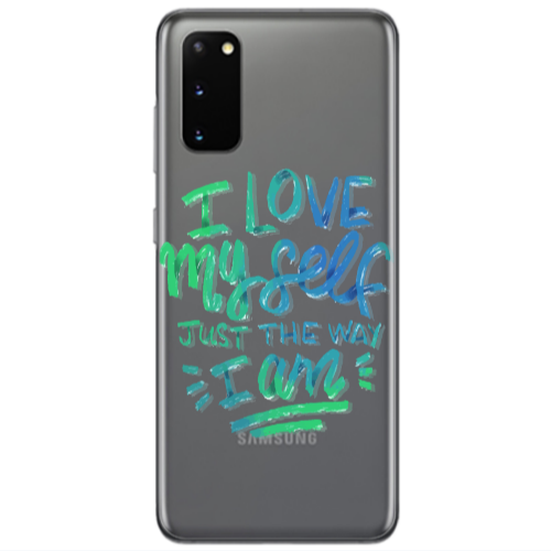 Samsung S20 I Love My self Transparent Silicone TPU Θήκη