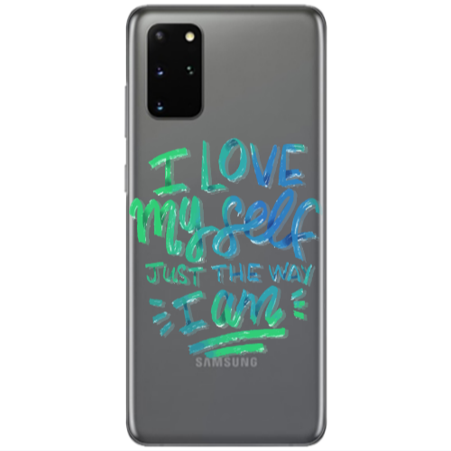 Samsung S20 Plus I Love My self Transparent Silicone TPU Θήκη