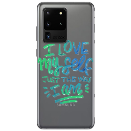Samsung S20 Ultra I Love My self Transparent Silicone TPU Θήκη