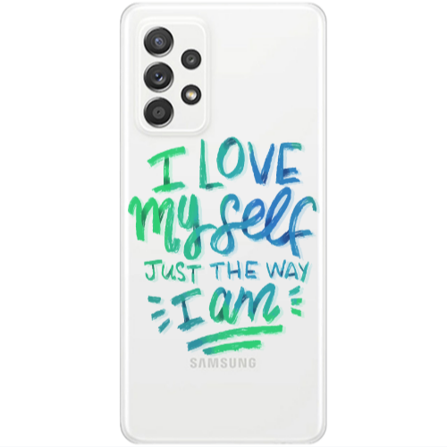 Samsung A53 I Love My self Transparent Silicone TPU Θήκη