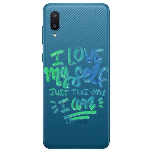 Samsung A02 I Love My self Transparent Silicone TPU Θήκη