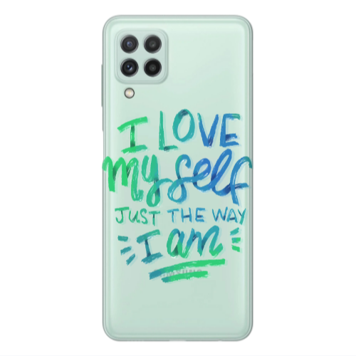 Samsung A22 4G I Love My self Transparent Silicone TPU Θήκη