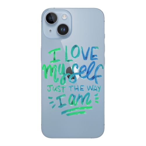Apple iPhone 14  I Love My self Transparent Silicone TPU Θήκη