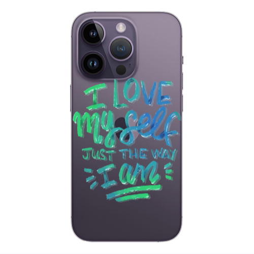 Apple iPhone 14 Pro  I Love My self Transparent Silicone TPU Θήκη