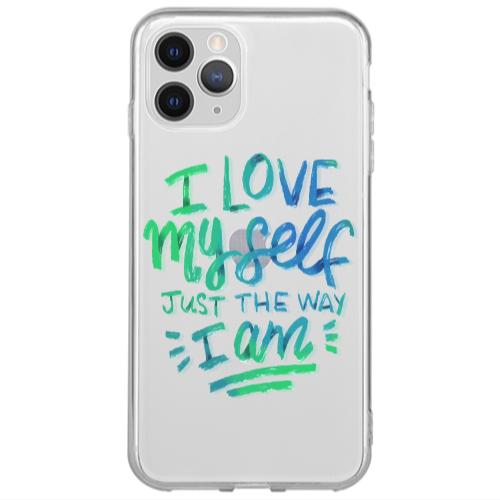 Apple iPhone 13 Pro I Love My self Transparent Silicone TPU Θήκη