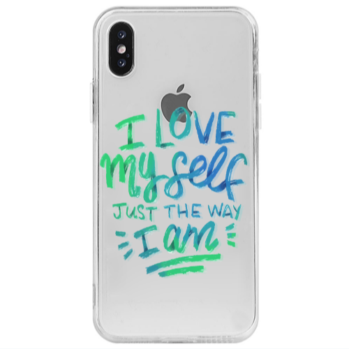 Apple iPhone Xs Max I Love My self Transparent Silicone TPU Θήκη