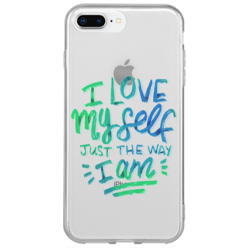 Apple iPhone 7 Plus I Love My self Transparent Silicone TPU Θήκη