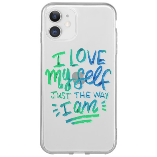 Apple iPhone 12 Mini I Love My self Transparent Silicone TPU Θήκη