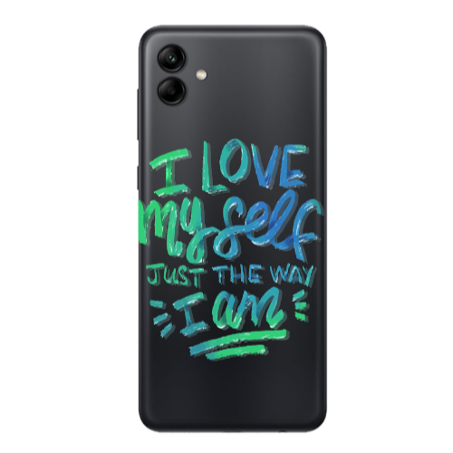 Samsung A04 I Love My self Transparent Silicone TPU Θήκη