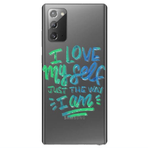 Samsung Note 20 I Love My self Transparent Silicone TPU Θήκη